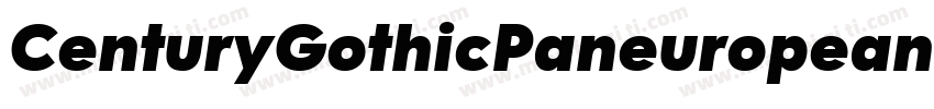 CenturyGothicPaneuropean ExtraBold字体转换